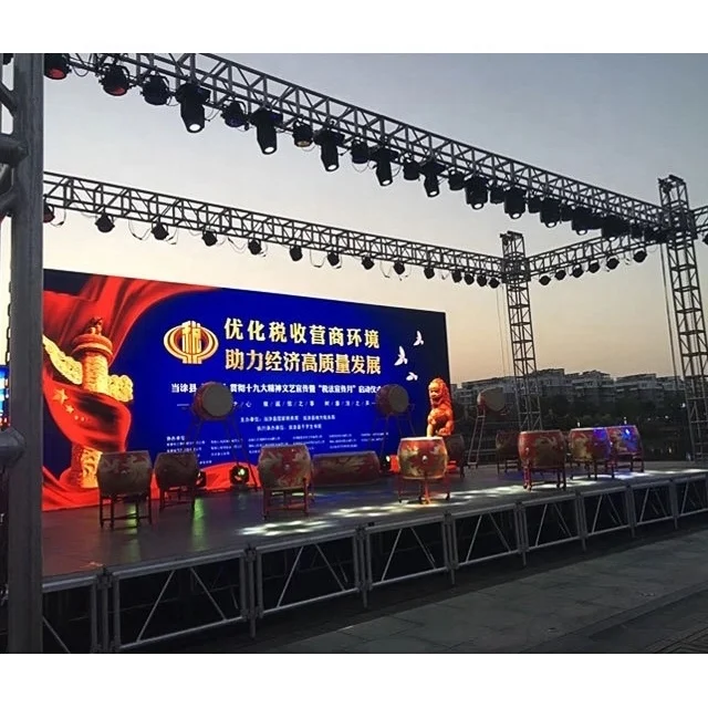 Mobile Outdoor Rental Led Display Screen Easy Maintenance Energy Saving Environmental Protection For Backdrop Stage