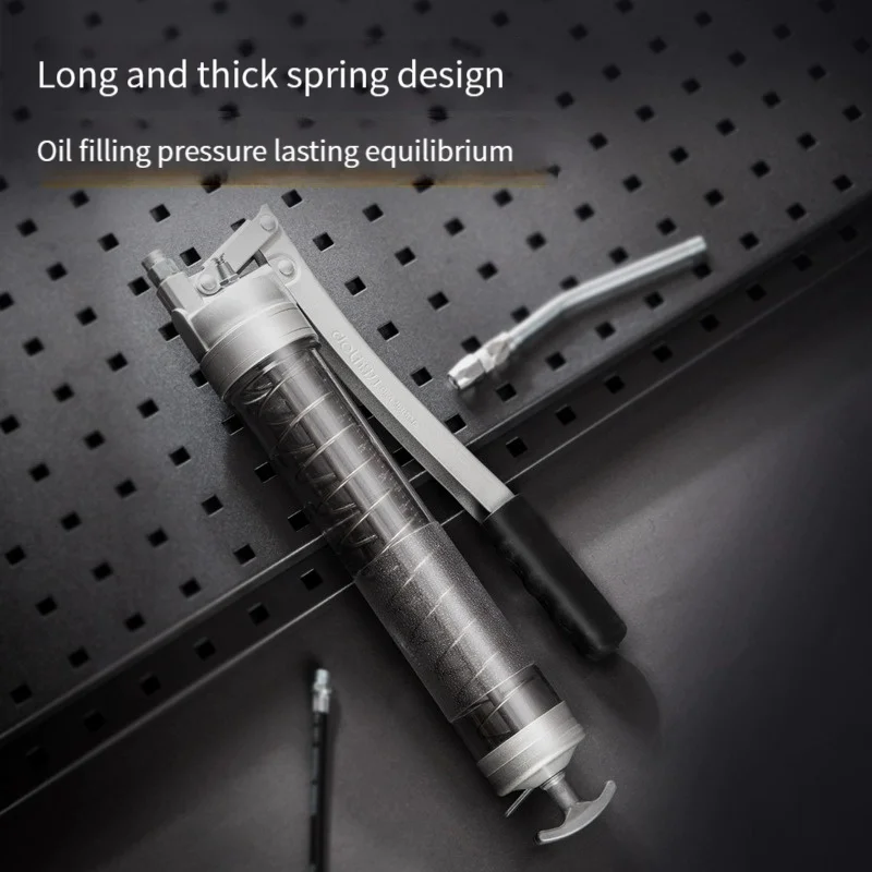 DL471600T Tools Labor-saving heavy duty grease gun transparent tube large capacity manual double plug oil injector car butter