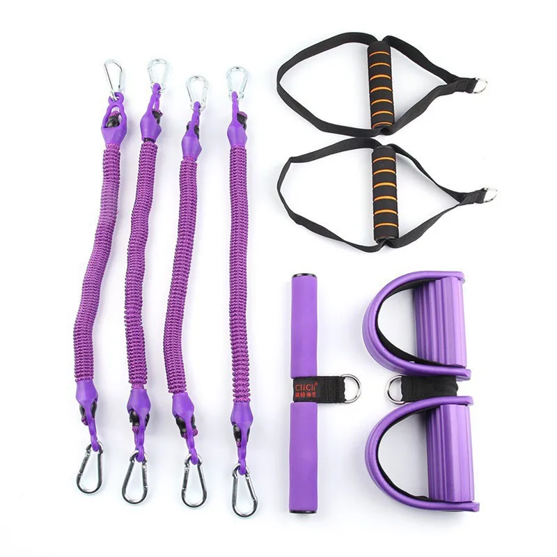 Multifunctional Removable 4 Tubes Resistance Band Leg Stretching Slimming Training Yoga Pedal Resistance Band