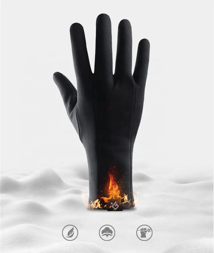 Wholesale prices 2022 Hot sale touchscreen Custom Anti Slip Silicone Gel Winter Thermal Warm Fleece Lining Cycling Bike Gloves