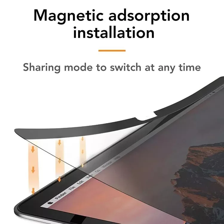 Magnetic Privacy Filter Screen Protector For Macbook 12 13 15 16.1 16.2 inch Anti-Glare Anti Spy Laptop Screen Film