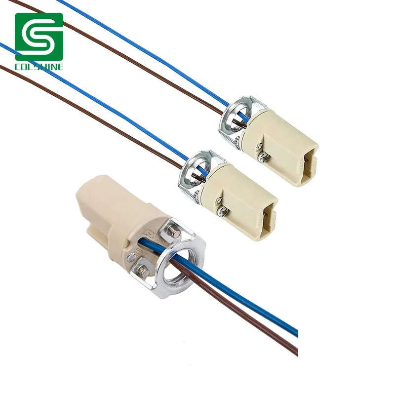 Porcelain Lamp Holder G9 Electrical Socket High Quality Lamp Base with Silicon Wire for Ceiling Lights