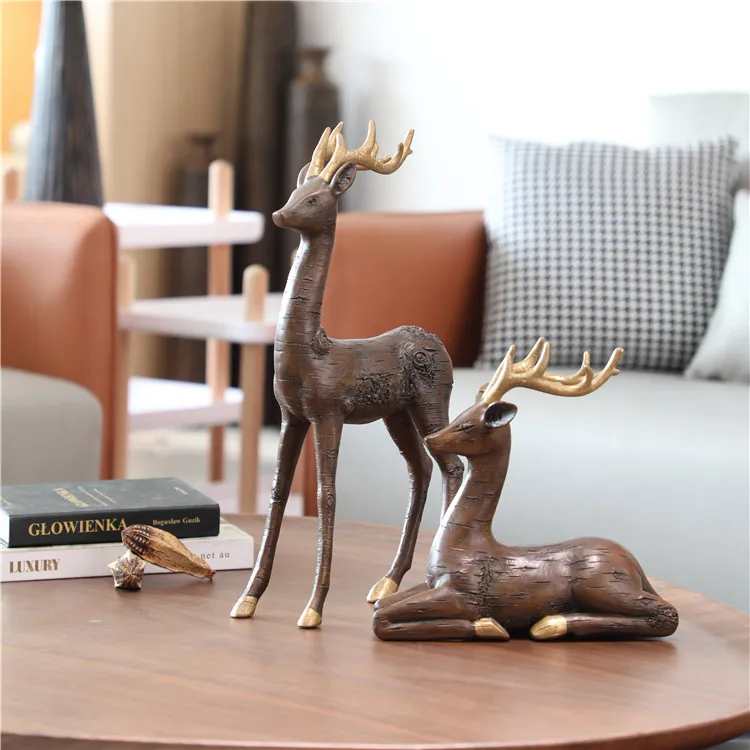 Wholesale Nordic Suit Home Decoration Accessories Resin Animal Sculptural Tabletop Statue Nordic Ornaments Home Decor