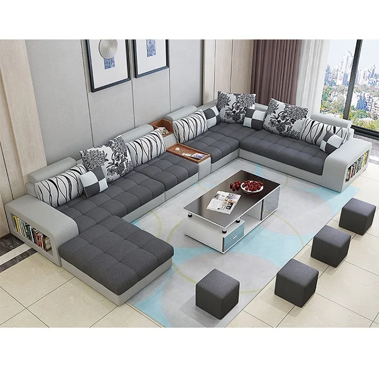 Привлекательный, индивидуальный, для гостиной, 7 местный, большой, стеганный, обивка, Европейский диван