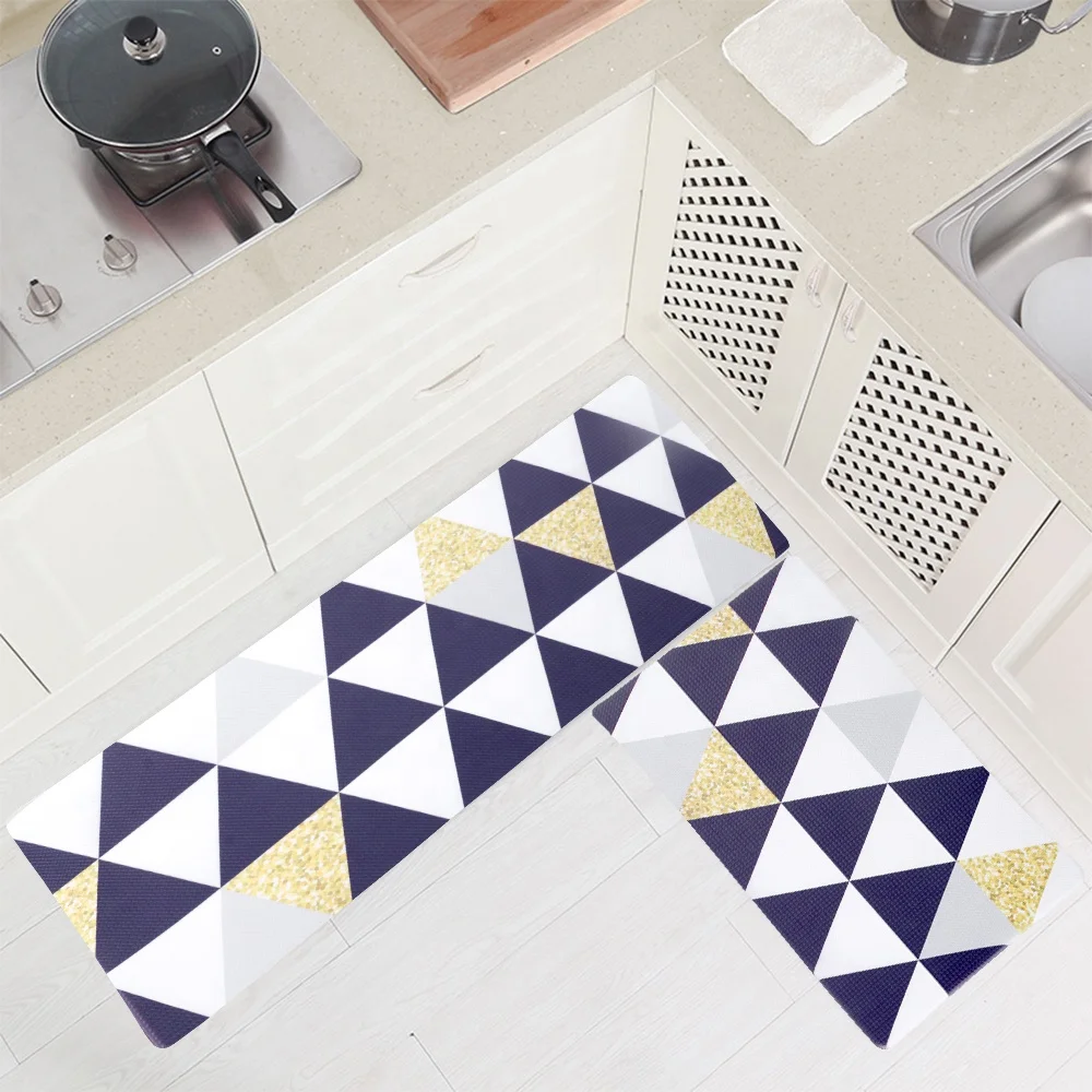 
Shinnwa waterproof heat resistant anti fatigue pvc foam kitchen floor mats geometric 