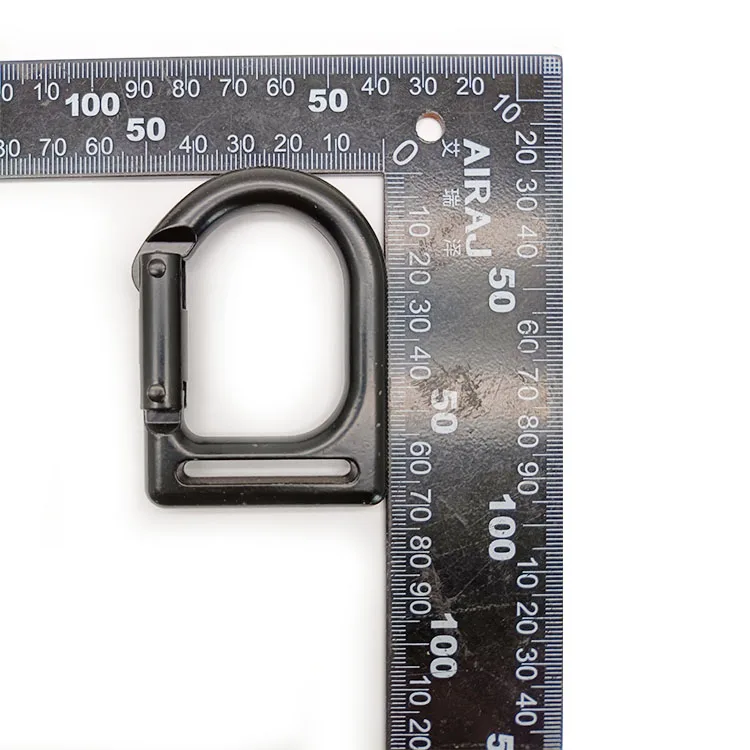 Black Tention Zinc Alloy Strap Buckle Making Accessories Yoga Swivel Snap Hook Carabiner Webbing carabiner