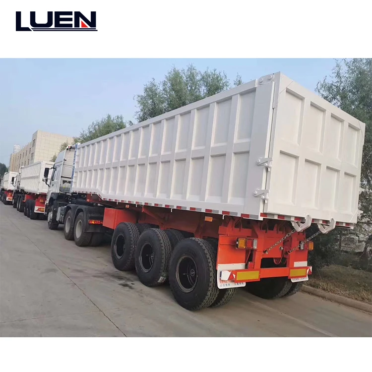 Hot Sale 3-Axle Semi-Trailer 40-60 T Dump Type Truck with Forward Sidewall Back Grain Dump Self-Dumping Side Tipper Dump Trucks