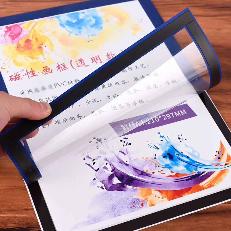 Magnetic Self Adhesive Poster Frame A3 A4 A5 A6 Square Wall Picture Frame Certificate Display Photo Frame