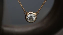 Thriving Gems Jewelry White Gold 14K 18K VVS Diamond Necklace Women