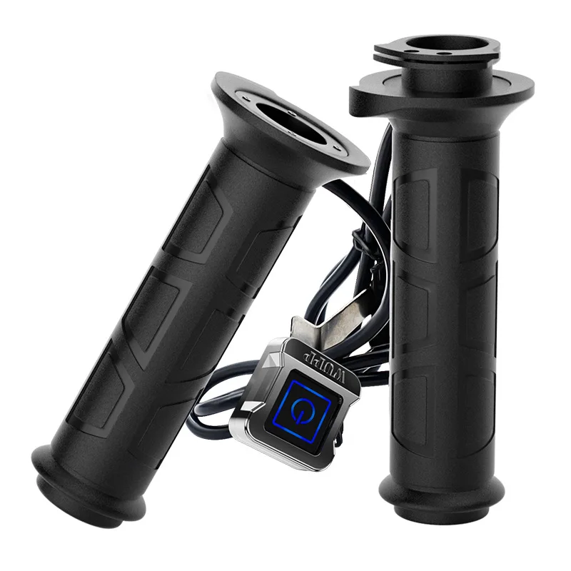 Modification accessories winter heating Motorcycle Handlebar Grips with Rubber anti-skid throttle turn handle