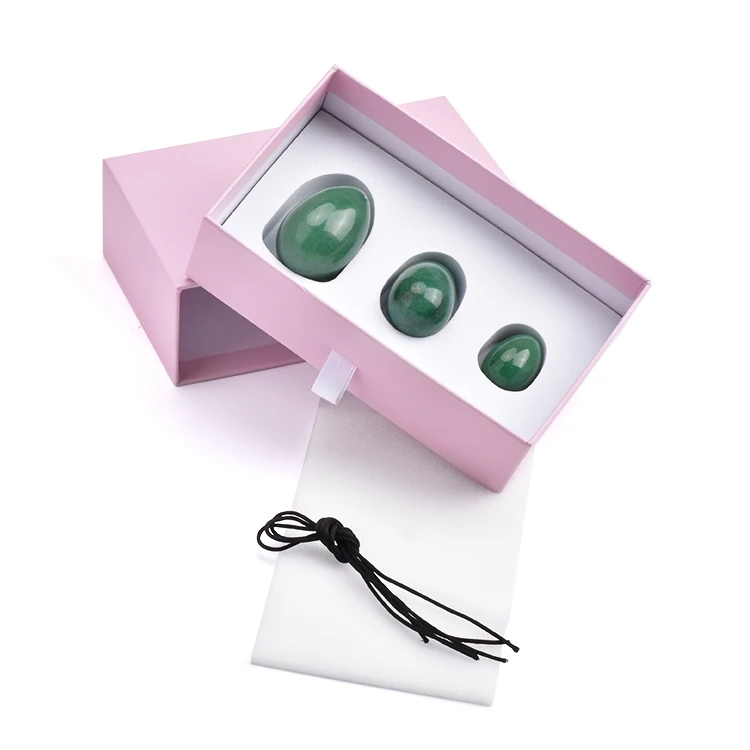 Wholesale high quality factory promote sale natural gemstone jade egg yoni eggs green aventurine yoni egg