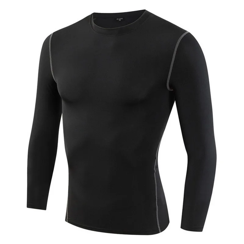 Fitness long-sleeved quick-drying clothing compression clothing football basketball bottoming clothing elastic breathable tights