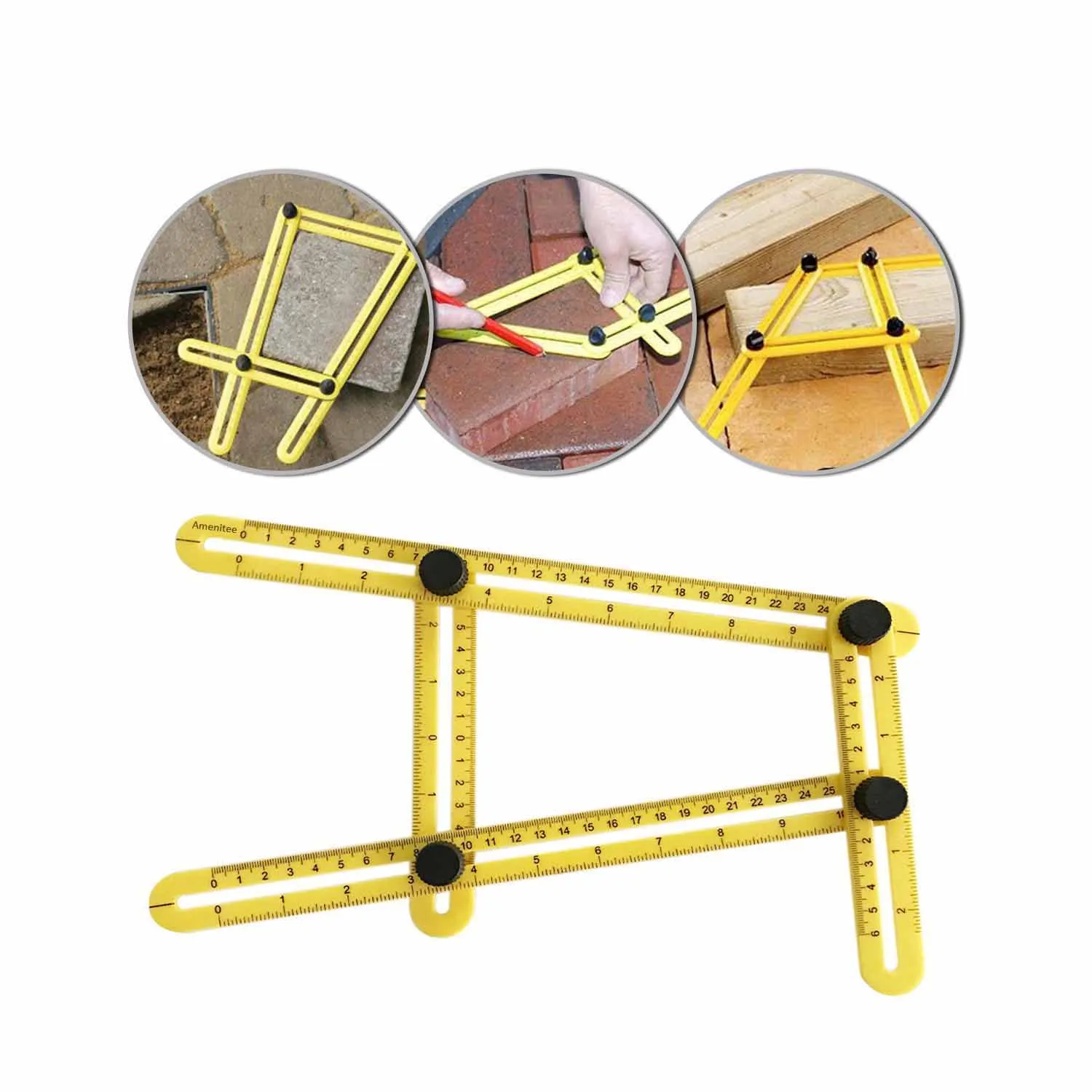 Brand new durable folding ruler ABS plastic material Angle can be flexibly adjusted multi-purpose measuring ruler