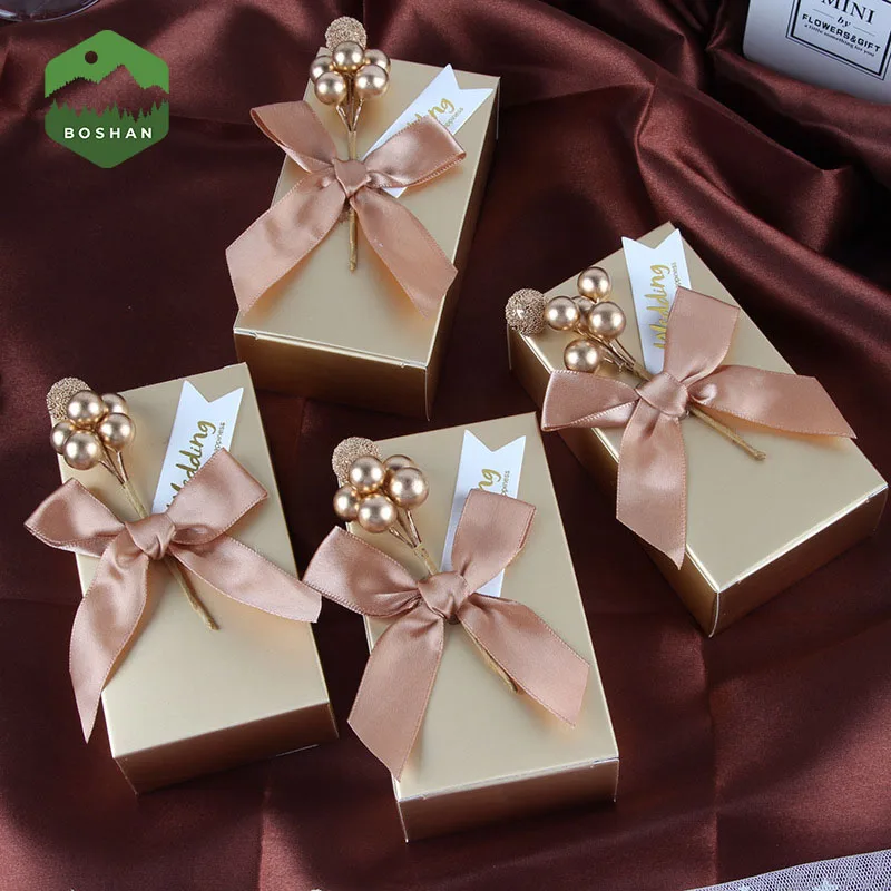Hot Sale Wedding Favor Candy Boxes Birthday Party Decoration Gift Boxes Paper Bags Event Party Supplies Packaging Gift Box