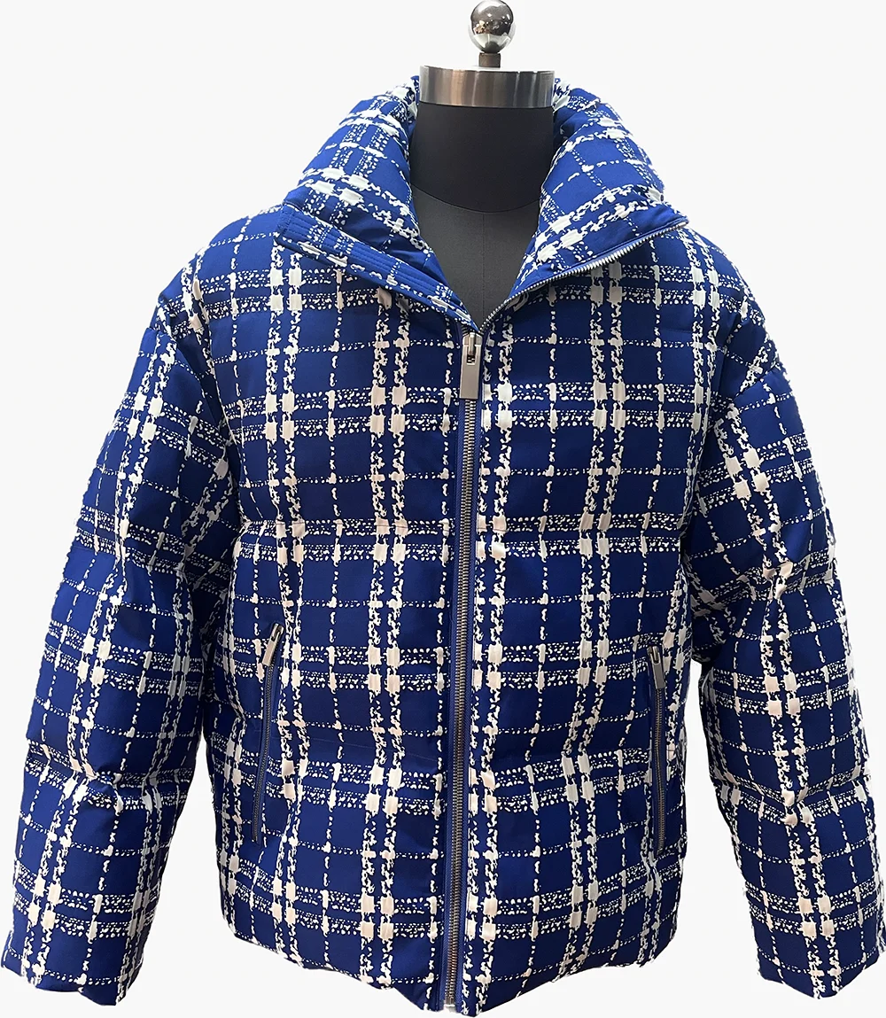 OEM Custom Design Printed Men Puffer Jacket Windproof Custom Printed Long Sleeve Full Zipper Men Jackets