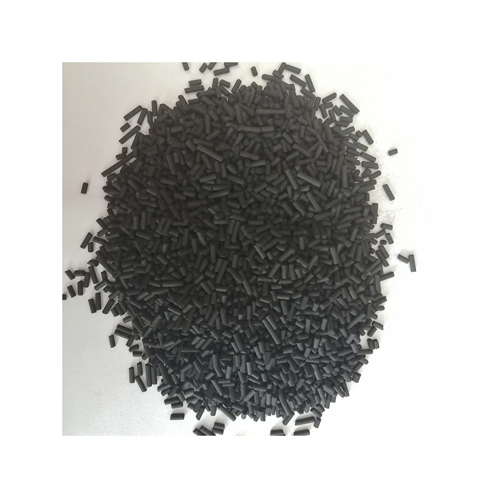  The manufacturer carefully manufactures cylindrical carbon granular