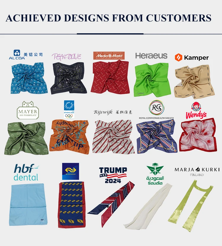 BOYI Wholesale Custom Printing Scarf Spring Season Silk Feeling Square Style Floral Pattern Scarves