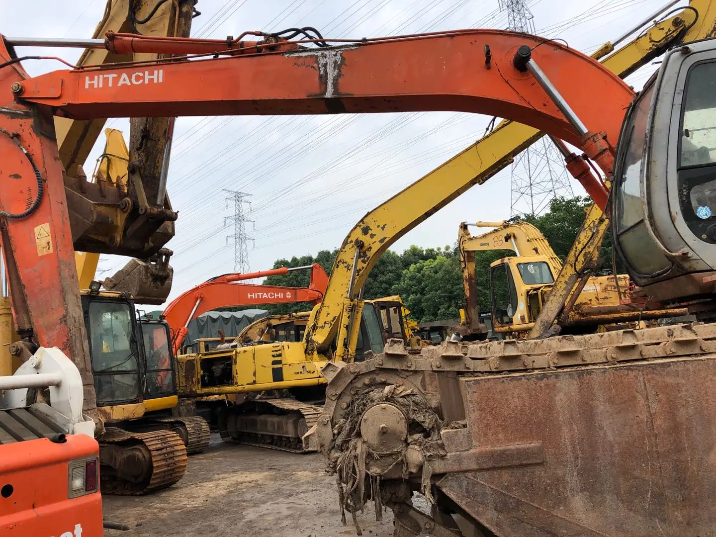 Оригинальный мини-экскаватор Hitachi EX210 Long boom 6ton Wetland Amphibious