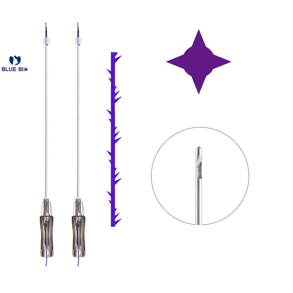 Ce Marked Wrinkle Remove 21g 90mm Hilos Pdo Korea Del Sur Blunt Cannula Cog 4d 6d Face Lifting Pdo Threads