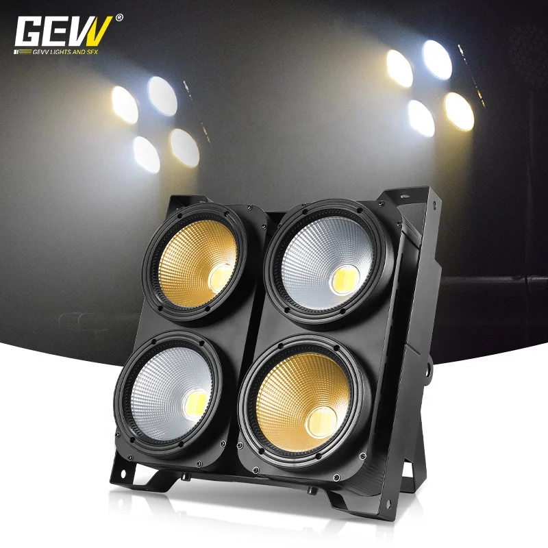 GEVV 4x100W 4 Eyes 4*100W DMX512 COB Blinder Audience Led Par Light For Theater Studio