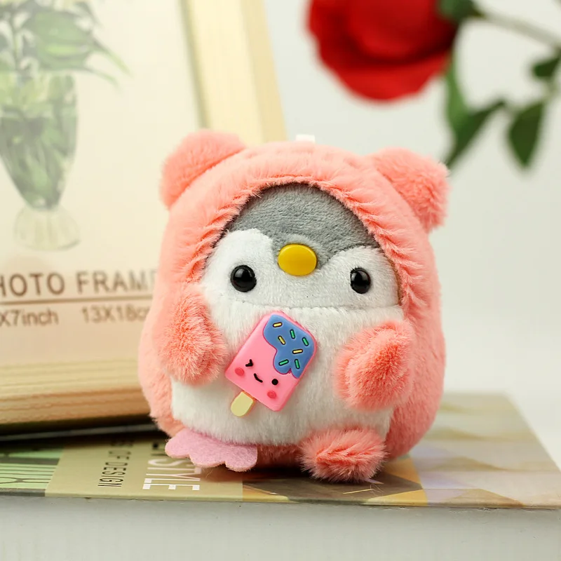 New Small Penguin Plush Keychain Cute Plushie Doll Anime Kawaii Toys for Children Pendant Keyring Woman Girl Birthday Gift