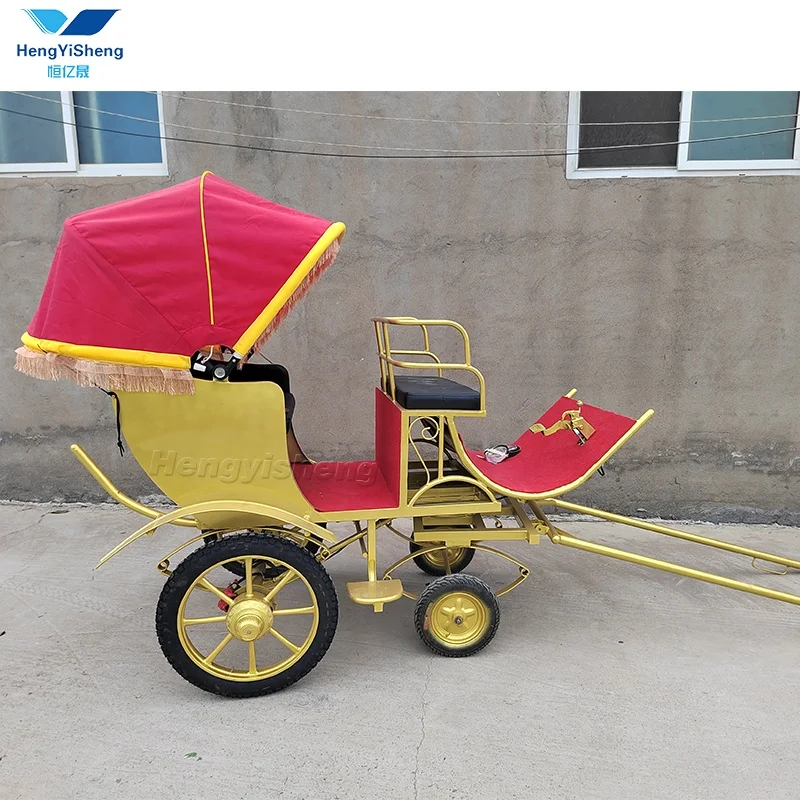 Beautiful pony carriage/Luxurious Princess Wedding Cinderella Carriage Cheap Price 2 wheels Pony cart