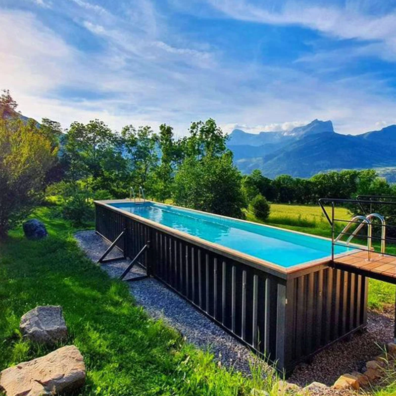 Professional Large Building Family 15ft 40ft 20ft Container Pool Fiberglass Above Ground Swimming Pool for Adults