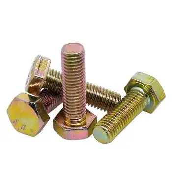 Fastener Bolt ANSI/ASME Standard 3/16 inch Hex Bolt Grade 2 5 8.8 Blue White Zinc Galvanized Black Hex Bolts