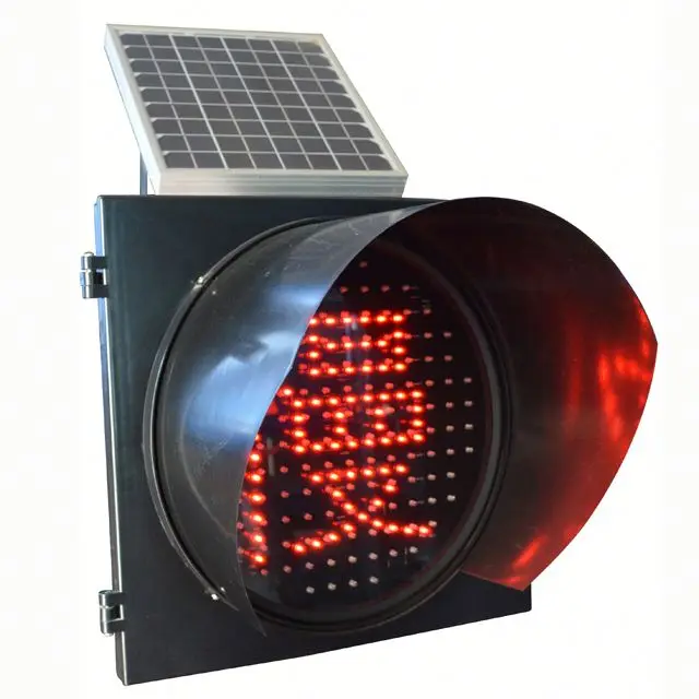 traffic signal head mark warning flare solar powered amber flashing lights