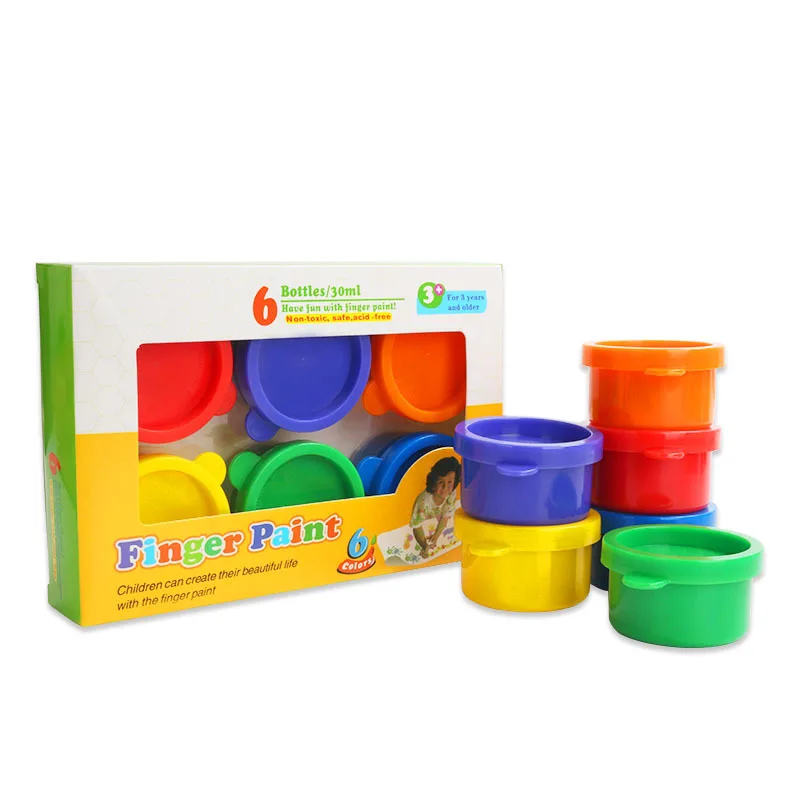 Art Supplies Non Toxic Finger Paint Set for Kids, Washable Finger Paints for Toddler