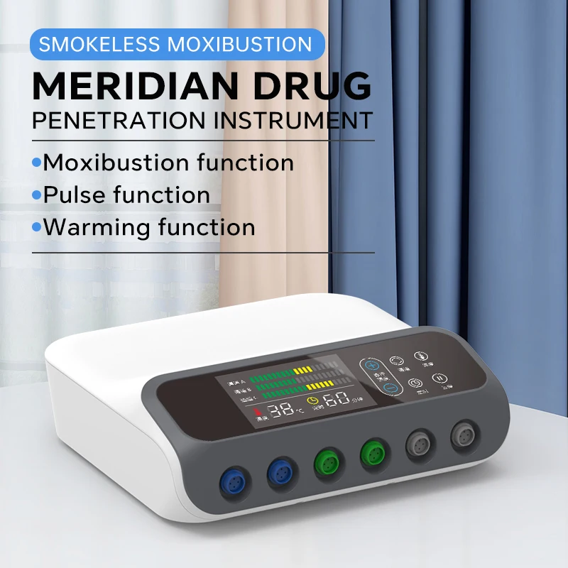 Acupuncture Body Massager Digital Therapy Machine Pulse Massager Machine Moxibustion Stick Moxa Therapy Treatment