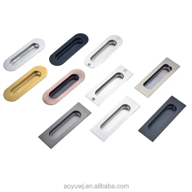 Made in China Stainless Steel Bedroom Decorative Furniture Handle Zinc Embedded Hidden Drawer Kitchen Cabinet Wardrobe Handle