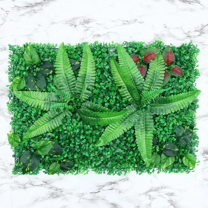 Green Plant Wall Artificial Lawn Boxwood Hedge Garden Backyard Plant Grass Wall