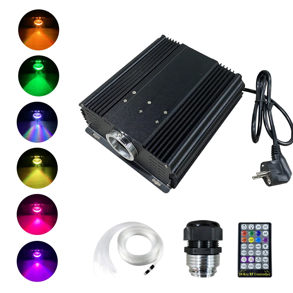 RGB украшение потолка приложение/RF управление звездным небом светодиодный свет волоконно-оптический двигатель Звездный комплект кабель