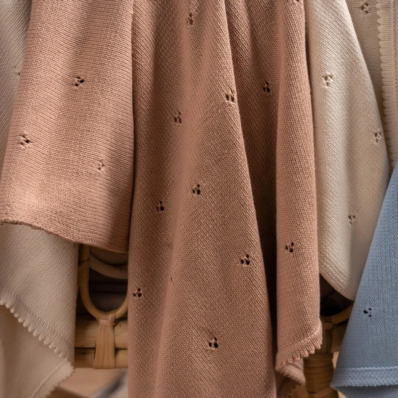 Custom wholesale soft cotton summer newborn baby receiving blankets heritage baby knitted blanket