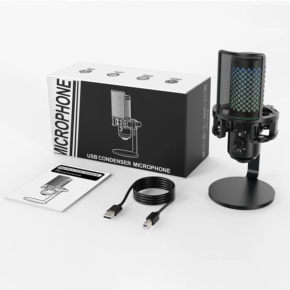 Wholesale External Gradient RGB Microphone for Laptop Gaming and Youtube