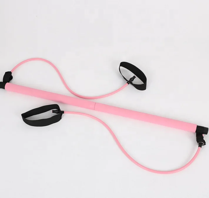 2020 newest power twister exercise bar set up pilates stick with adjustable exercise bands doorway sit-up exercise bar