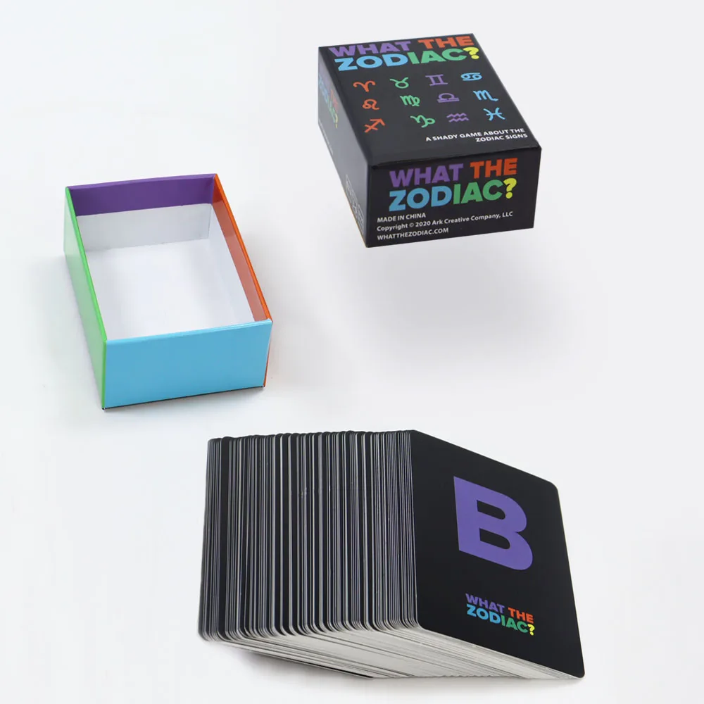 Manufacture Printed Couples Adult Zodiac Matching Games Drinking Cards Deck Custom Funny Truth Or Dare Card Game