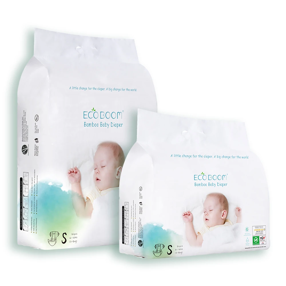 OEM ODM Bamboo Nature biodegradable Disposable Baby Eco Friendly Diapers for sensitive skin