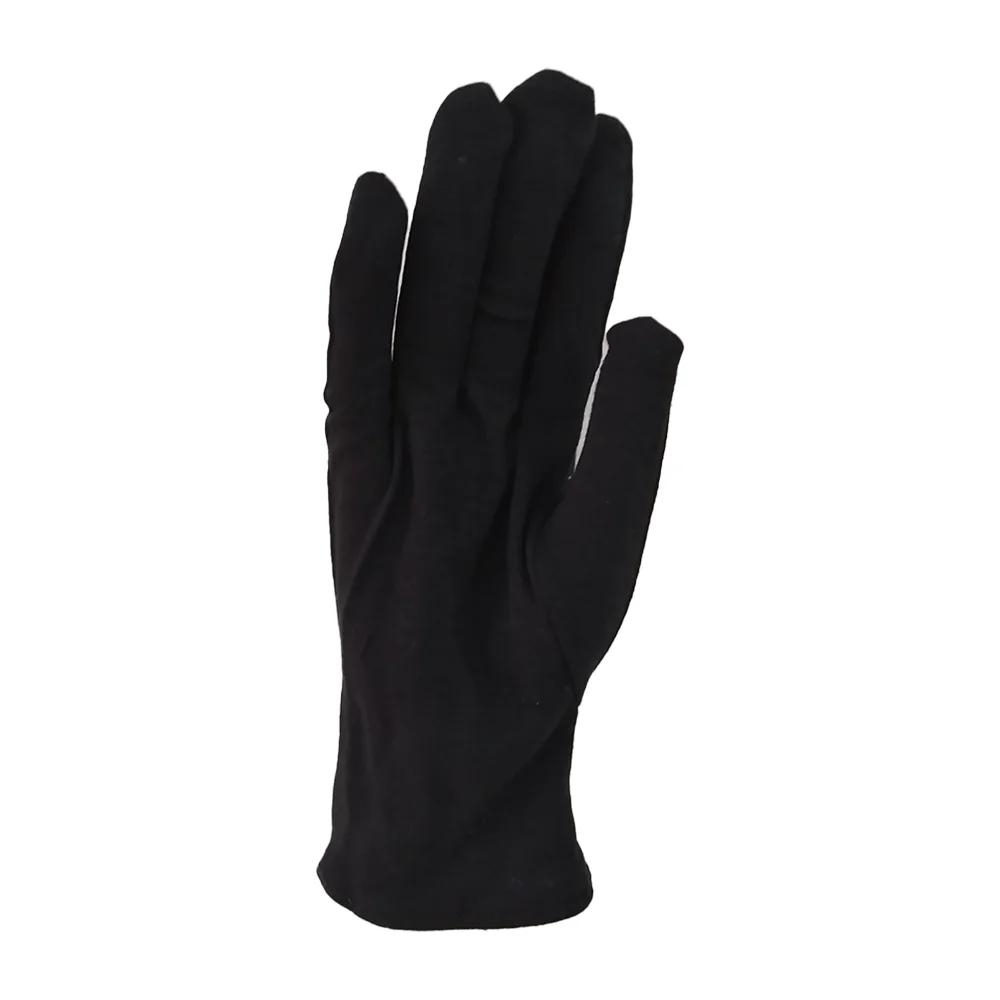 Attractive Price Custom Soft Comfortable Pure Cotton Material Daily Use Black Safety Gloves For Work