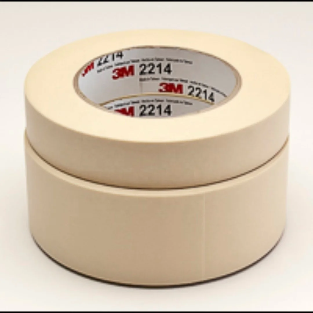 3M 2214 Low Temperature Crepe Paper Rubber Masking Tape Cheap High Quality for General Purpose