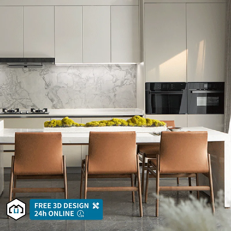 Luxury Modern Design Wooden Metal Aluminium Kitchen Cabinet Model Ready to Assemble Modular Set Price Cupboards Cabinets