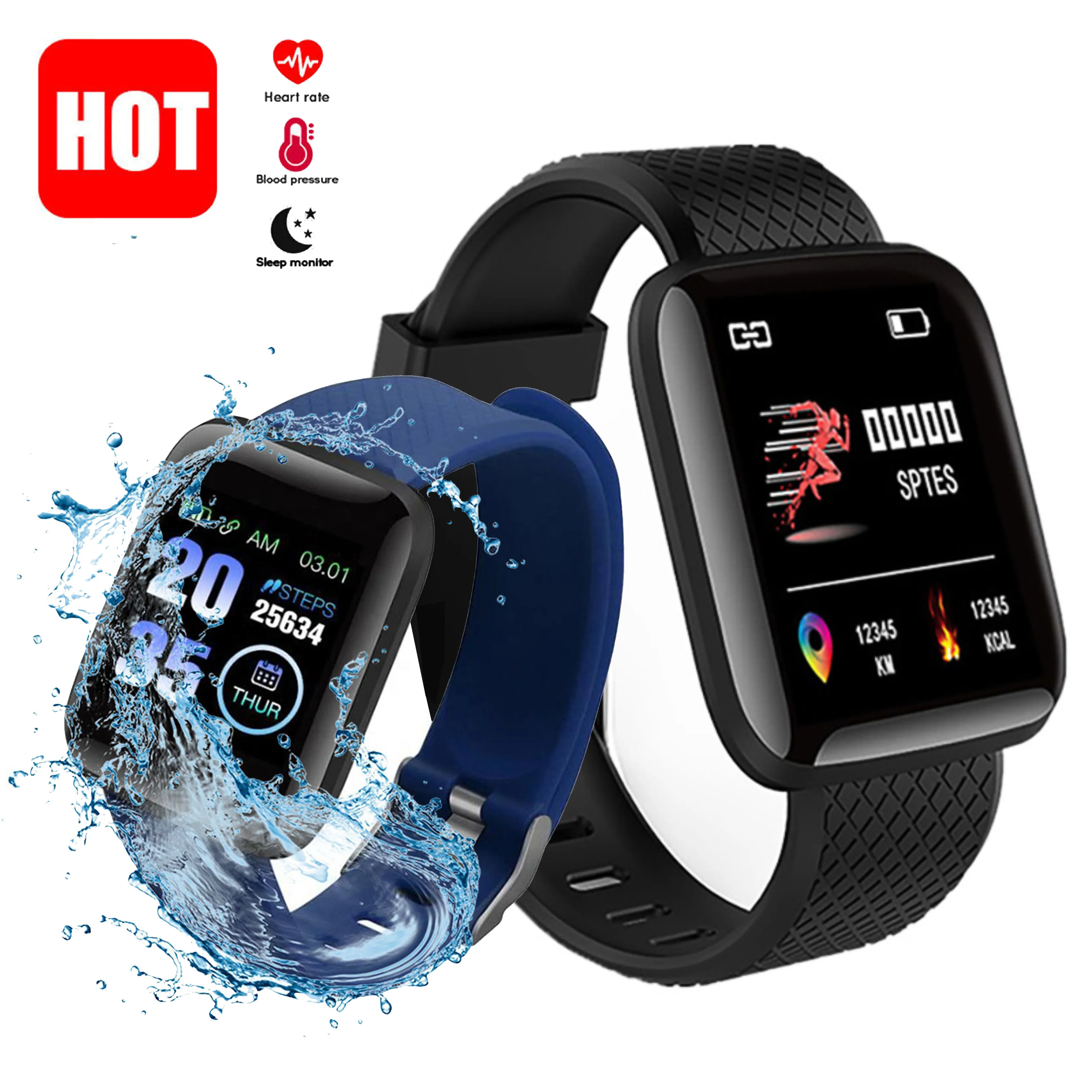 Hot Sell Smartwatch Touch Screen Ios Wrist Band Waterproof Sport Smart Watch Physiological Reminder For Women Men