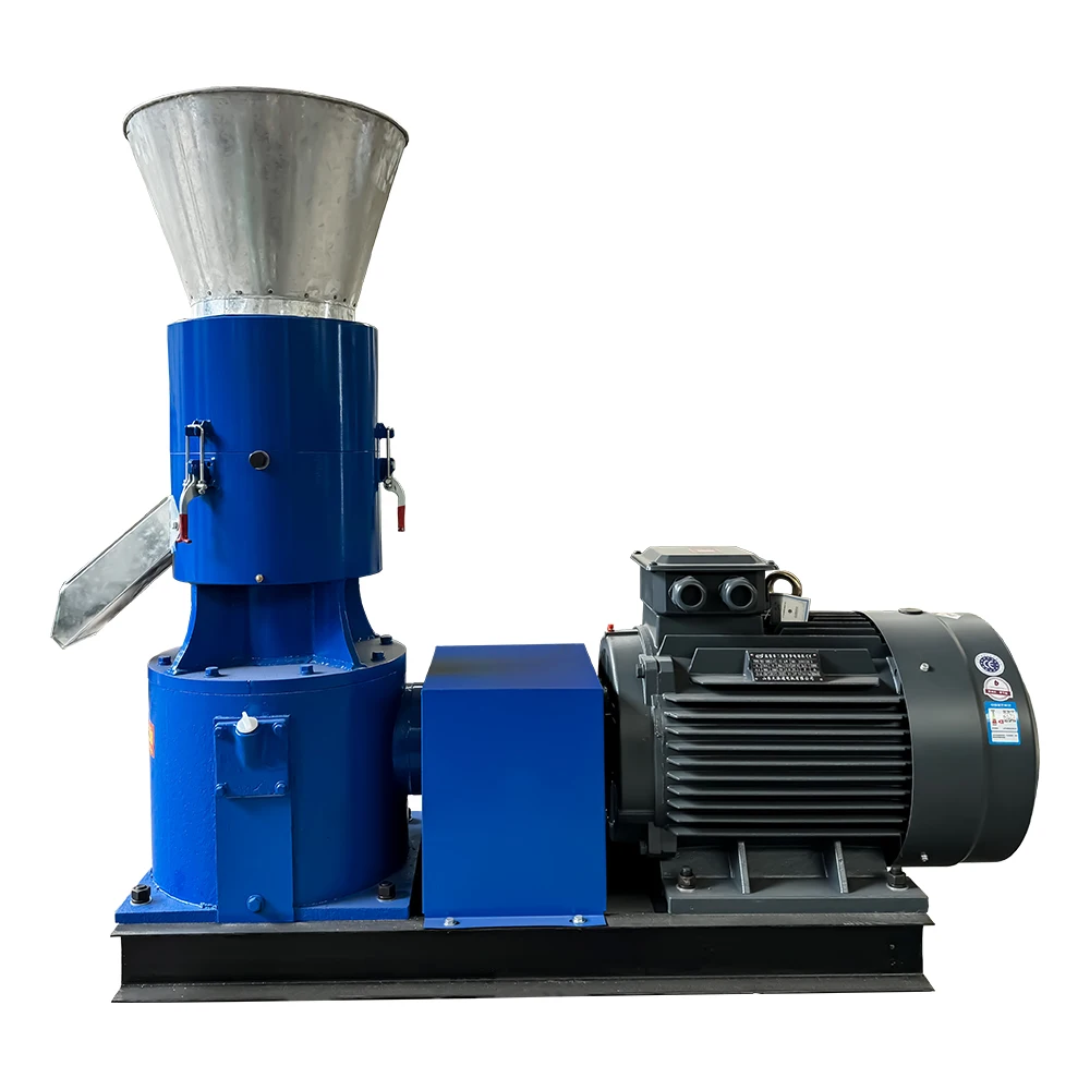 Manufacturer of biomass feed pellet mill with mixing drum equipment for Animal feed production