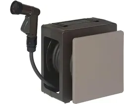 Compact Size Light Hose Reel Set 10 Meter Plastic Hose Reel For Garden Watering Tools High Quality Weatherproof Made In Japan