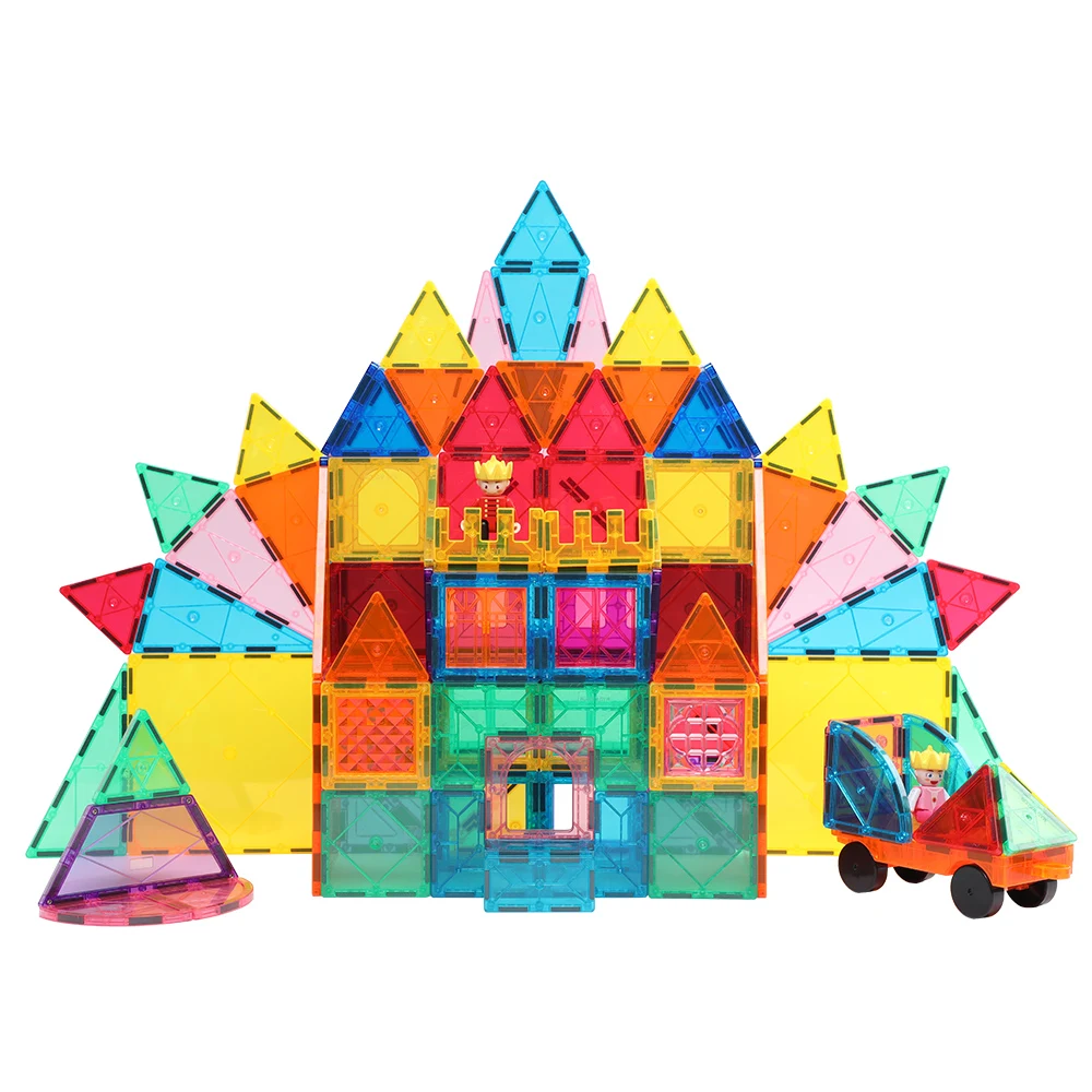 KEBO Hot Sale 150 pcs 2024 New OEM ODM custom  color construction set Magnetic Toys construction building blocks tiles for kids
