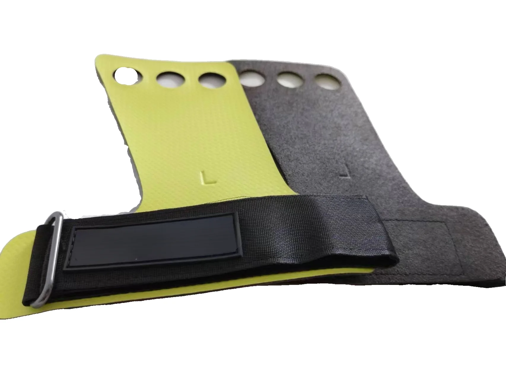 Carbon Fiber Grips Adjustable Weight Lifting Hand Grips Wrist Straps Palm Pads