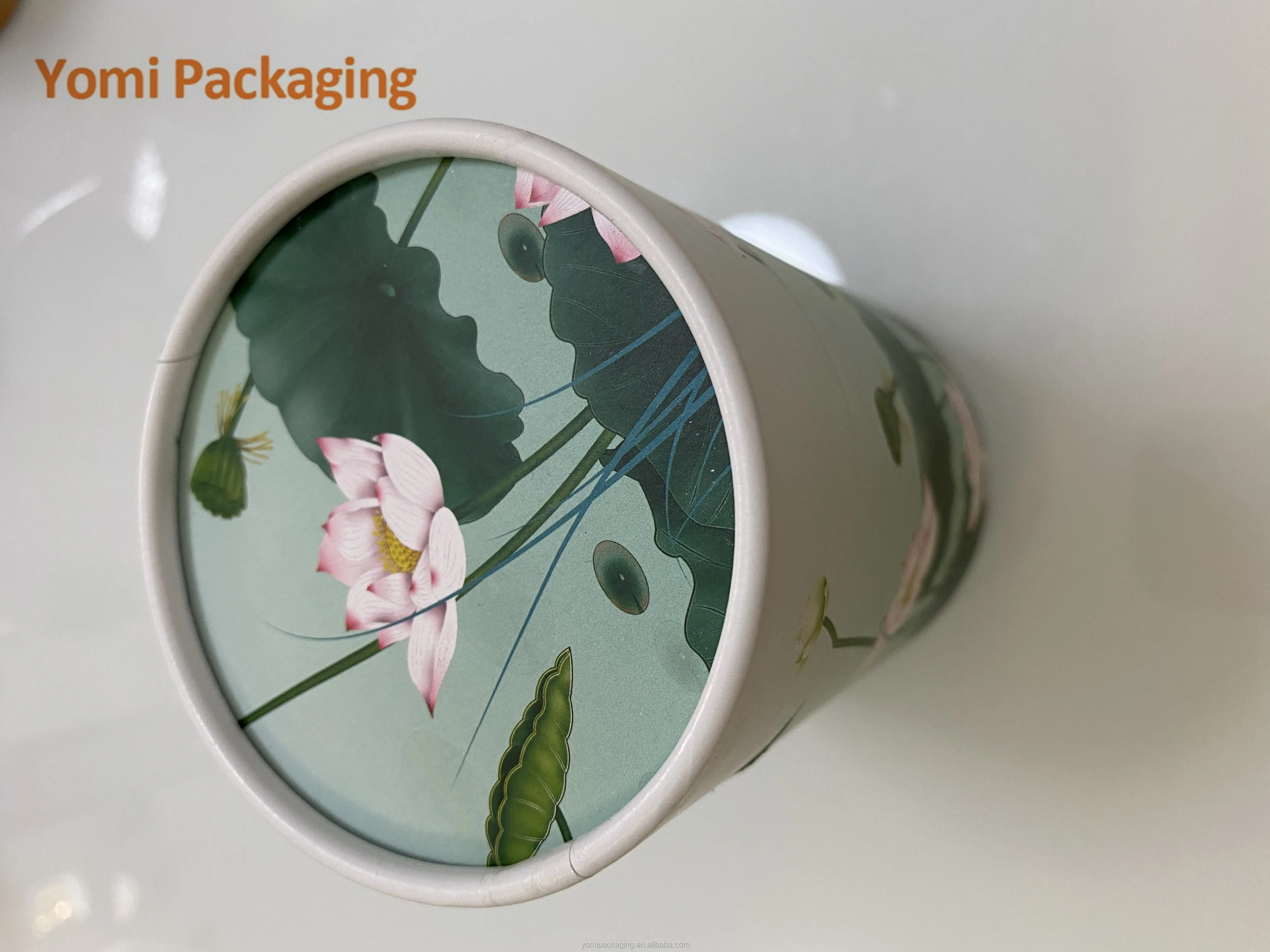 Custom Printing Biodegradable Cylinder Food Paper Cardboard Premium Tea Canister Bags Tube Box Packaging for Loose Tea Package