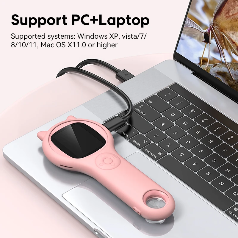 ALEEZI 355 New Arrival Stem Learning Portable Science Microscope Toys DIY Experiment Science Microscopic Digital Camera for Kids