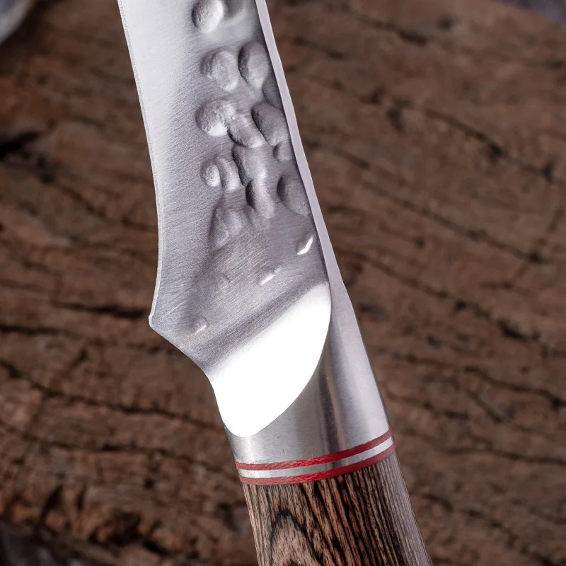 6 Pcs Boning Knife Set with Pakkawood 4cr13 Carbon Steel Utility Viking Butcher Knife